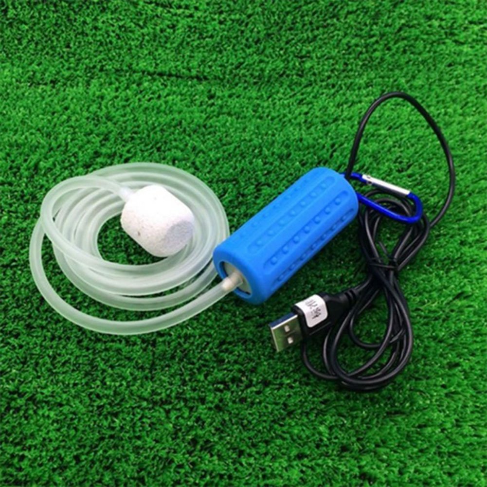 Baoer Electric Air Pump - Portable Mini USB Aquarium Fish Tank Oxygen Pump, Quiet Energy-Saving for Home & Office Aquariums | Ideal for Small Fish Tanks, Travel Use & Emergency Oxygen Supply