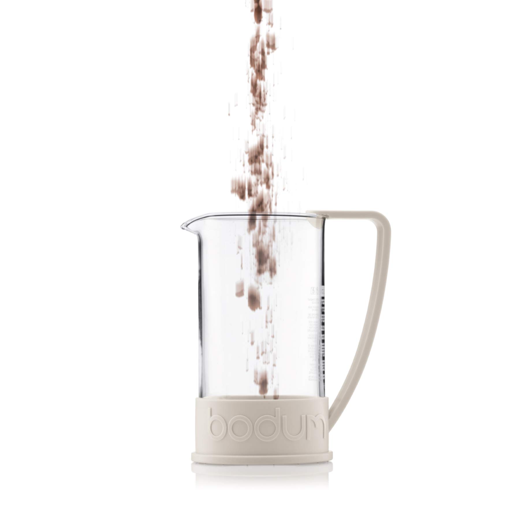 Bodum Brazil 3-Cup French Press Coffee Maker - Off White | Durable Glass & Stainless Steel for Rich, Smooth Coffee | Perfect for Home, Office & Camping Brewing
