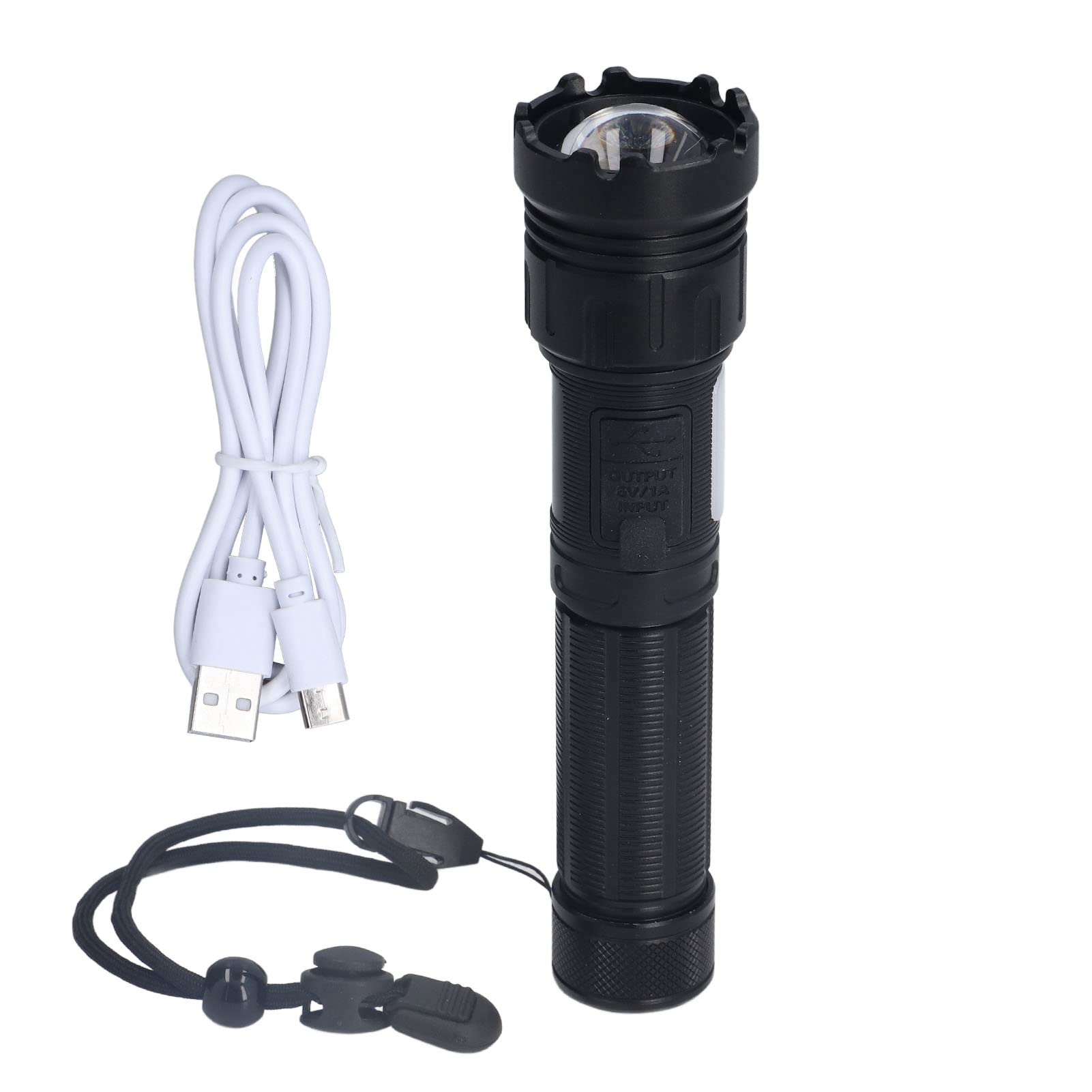 Omabeta 5000LM Super Bright LED Camping Flashlight - Magnetic, Telescopic, Zoom, Waterproof with USB Cable - Perfect for Emergency, Outdoor, Camping, Hiking & Travel Adventures