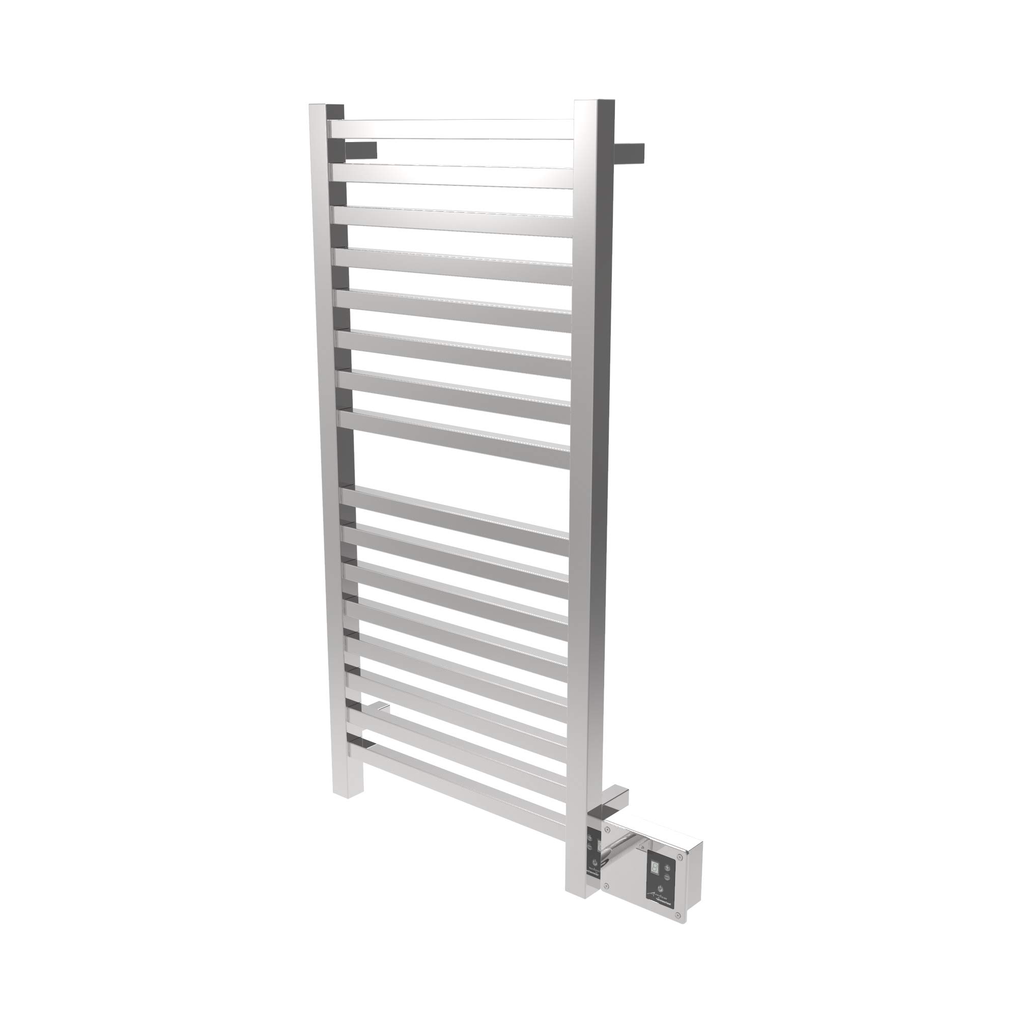 Amba Quadro Q2042P 16-Bar Hardwired Towel Warmer in Polished Chrome - Luxury Bathroom Heated Towel Rack for Spa, Hotel & Home Use