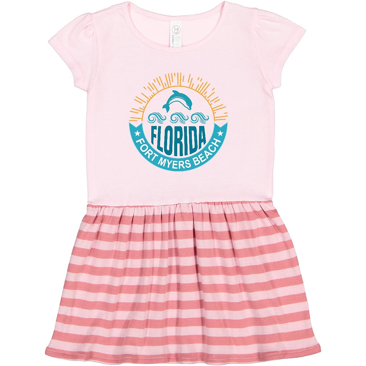 Inktastic Fort Myers Beach Florida Vacation Toddler Dress - Cute Summer Outfit for Girls, Beach Trip, Family Vacation & Holiday Photos