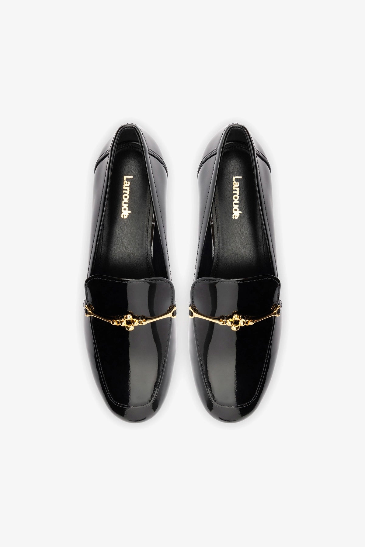 Katherine Loafer Shoes in Black Patent Leather - Women's Classic Slip-On Dress Loafers for Work, Office & Formal Occasions