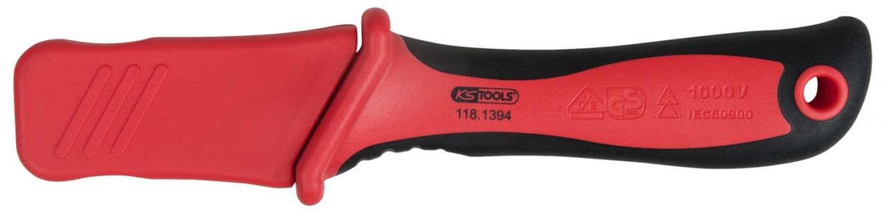 KS Tools 118.1394 Insulated Plastic Pliers - 180mm Diameter - Professional Electrician Tools for Safe Electrical Work & DIY Projects
