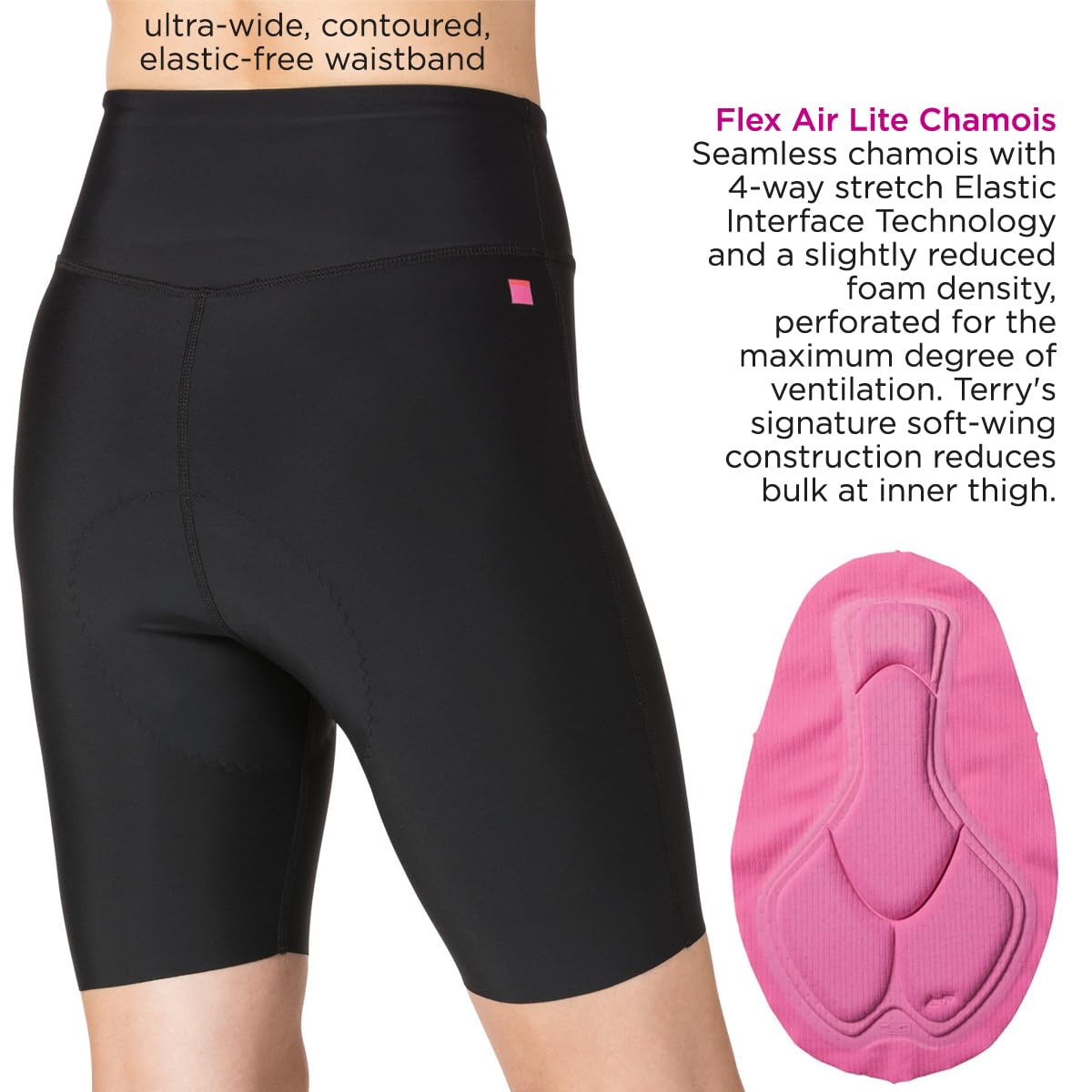 Women's Terry Bike Shorts - 7 Inch Inseam High-Rise Padded Cycling Shorts with Compression Silicone Leg Band | Perfect for Road Cycling, Spinning Class & Outdoor Workouts
