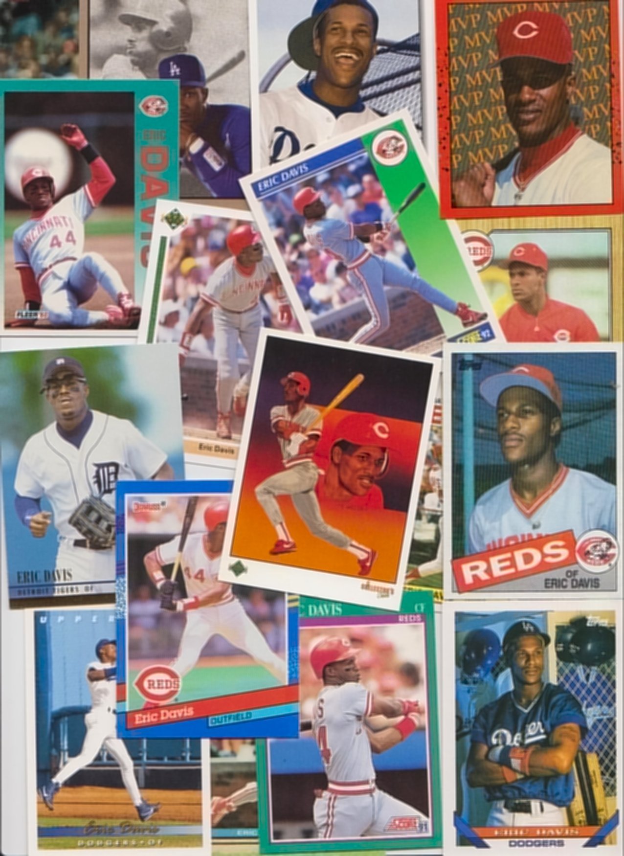 Eric Davis Baseball Cards - 100 Unique Collectible Cards for MLB Fans, Sports Memorabilia & Trading Card Enthusiasts - Perfect for Display, Trading, and Gifts