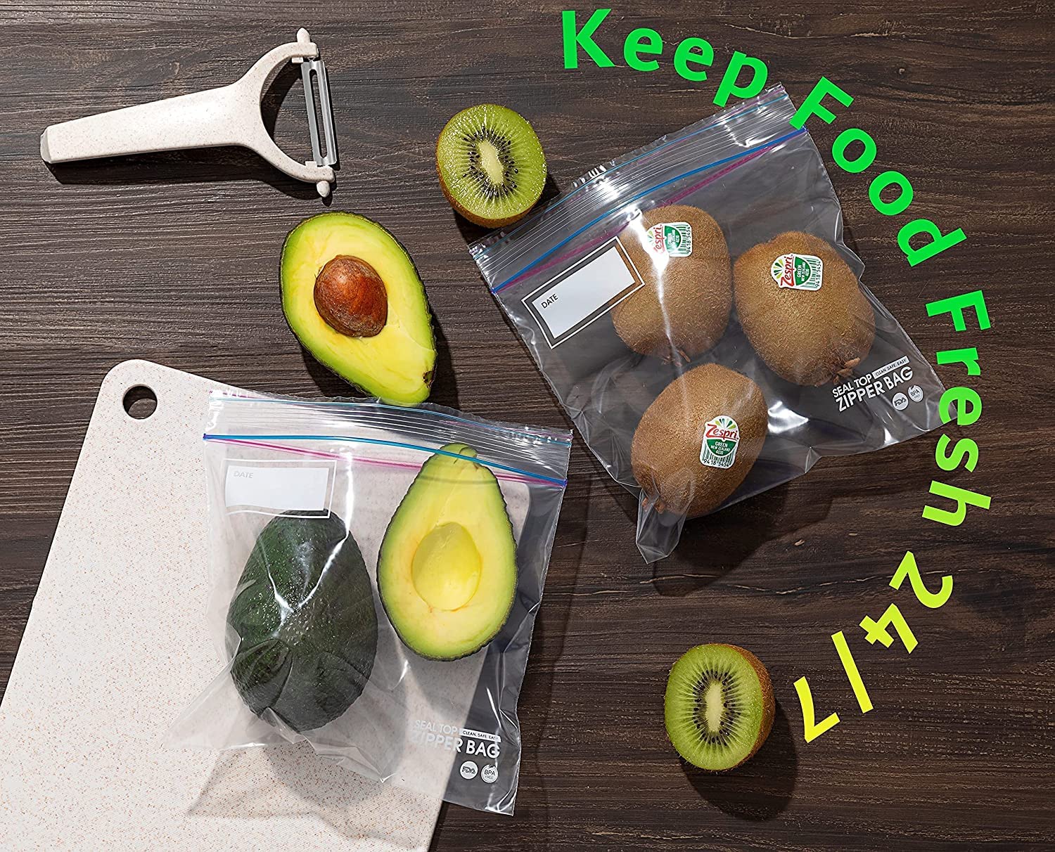 24/7 Bags - 200 Count Resealable Zipper Sandwich Bags, Microwave-Safe & BPA-Free Food Storage Bags (4 Boxes) - Perfect for School Lunches, Meal Prep, and Leftovers