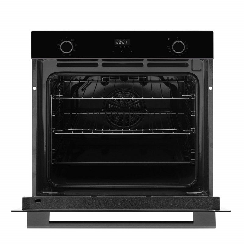 Omega 60cm 8 Function Electric Oven with Convection - Midnight Black (OBO608M) for Baking, Roasting & Grilling - Perfect for Home Kitchens & Small Restaurants