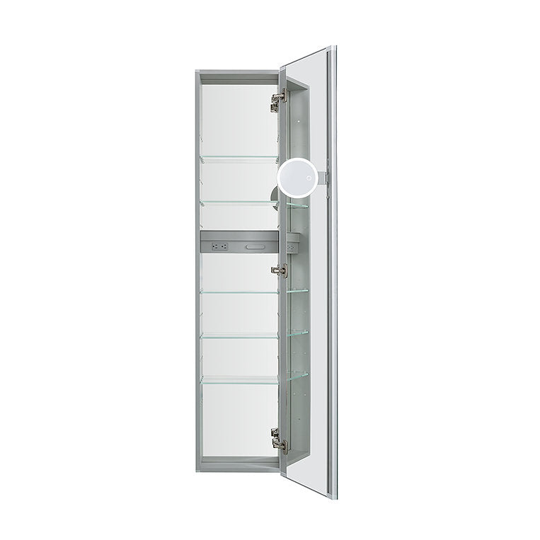 Aquadom Royale 15x70 Tall Medicine Cabinet with Adjustable Right/Left Hinge - Perfect for Bathroom Storage & Organization