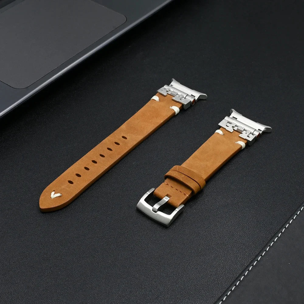 Premium Genuine Leather Band for Samsung Galaxy Watch Ultra - Stylish & Durable Replacement Strap for Workouts, Office & Everyday Wear