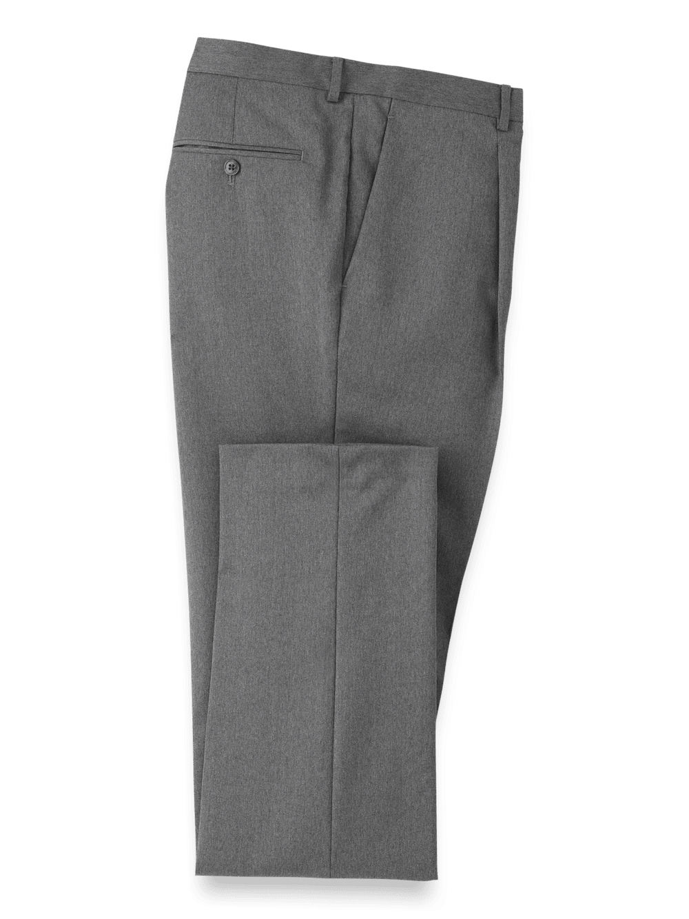 Premium Wool Single Pleat Dress Pants for Men - Classic Grey Office Trousers | Business Formal Attire & Professional Workwear