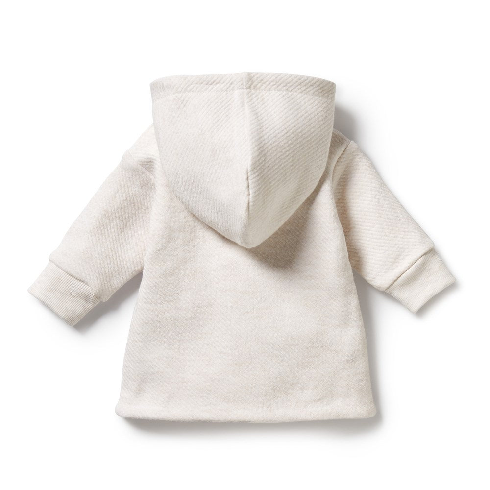 Organic Oatmeal Quilted Jacket for Women & Men - Lightweight Warm Winter Coat for Outdoor Hiking, Camping & Casual Wear