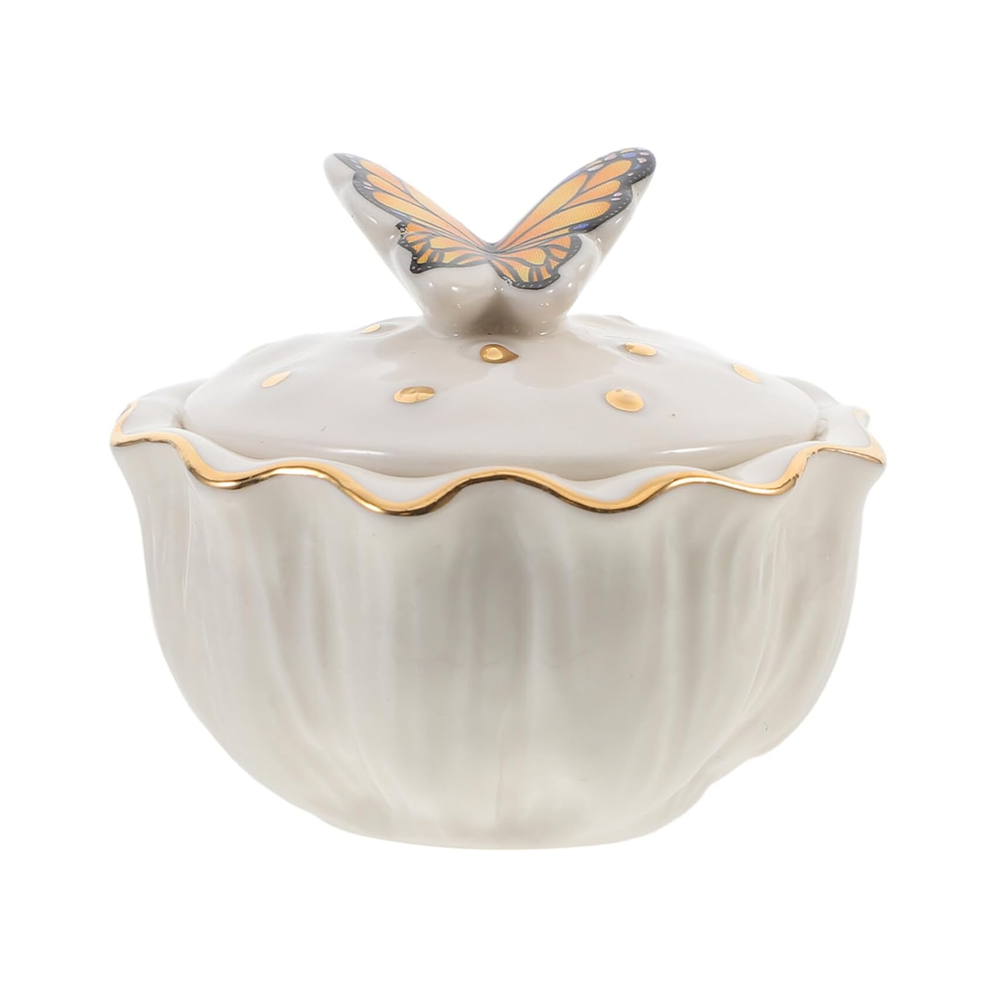 Butterfly Dappen Dish - Glass Nail Art Paint Palette for Acrylic & Gel Polish - Perfect for Nail Salons & DIY Manicures at Home