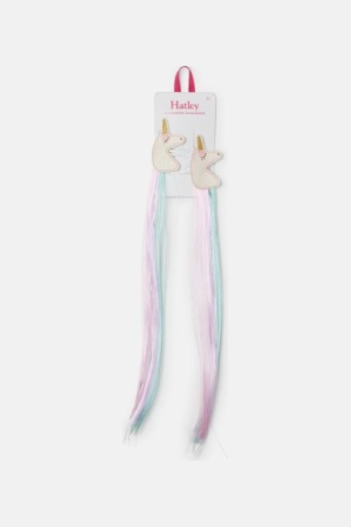 Girls Unicorn Hair Clips 2 Pack - Cute Faux Hair Extensions for Kids | Perfect for Birthday Parties, Dress Up & Costume Accessories
