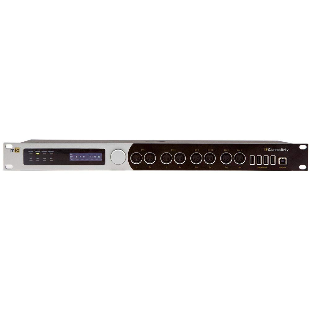 MioXL MIDI Interface with 4x MIDI Cable Male to Male 10ft Bundle - Perfect for Music Production, Live Performances & Studio Recording