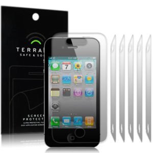 iPhone 4S/4 Screen Protector 6-Pack - Tempered Glass 4G HD Clear Case-Friendly - Terrapin Safe & Sound - Scratch & Impact Protection for Active Lifestyles - Perfect for Outdoor Sports, Gym Workouts & Daily Commute