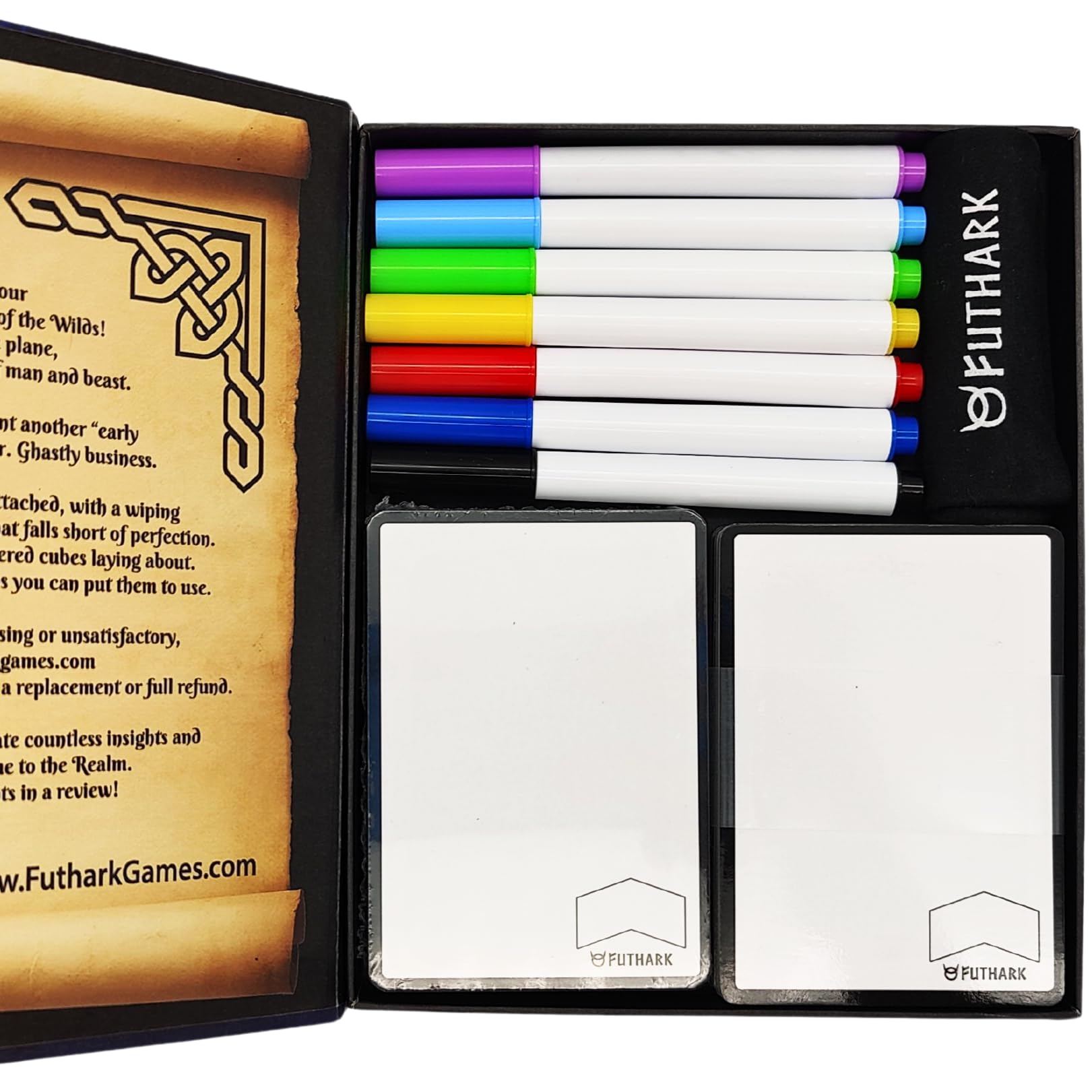 Futhark Dry Erase MTG Tokens Set of 60 Cards - Reversible Reusable Double-Sided Universal Game Tokens for Magic: The Gathering | Perfect for MTG Tournaments, Casual Play & Collector's Accessories | Great MTG Gift Idea for Gamers