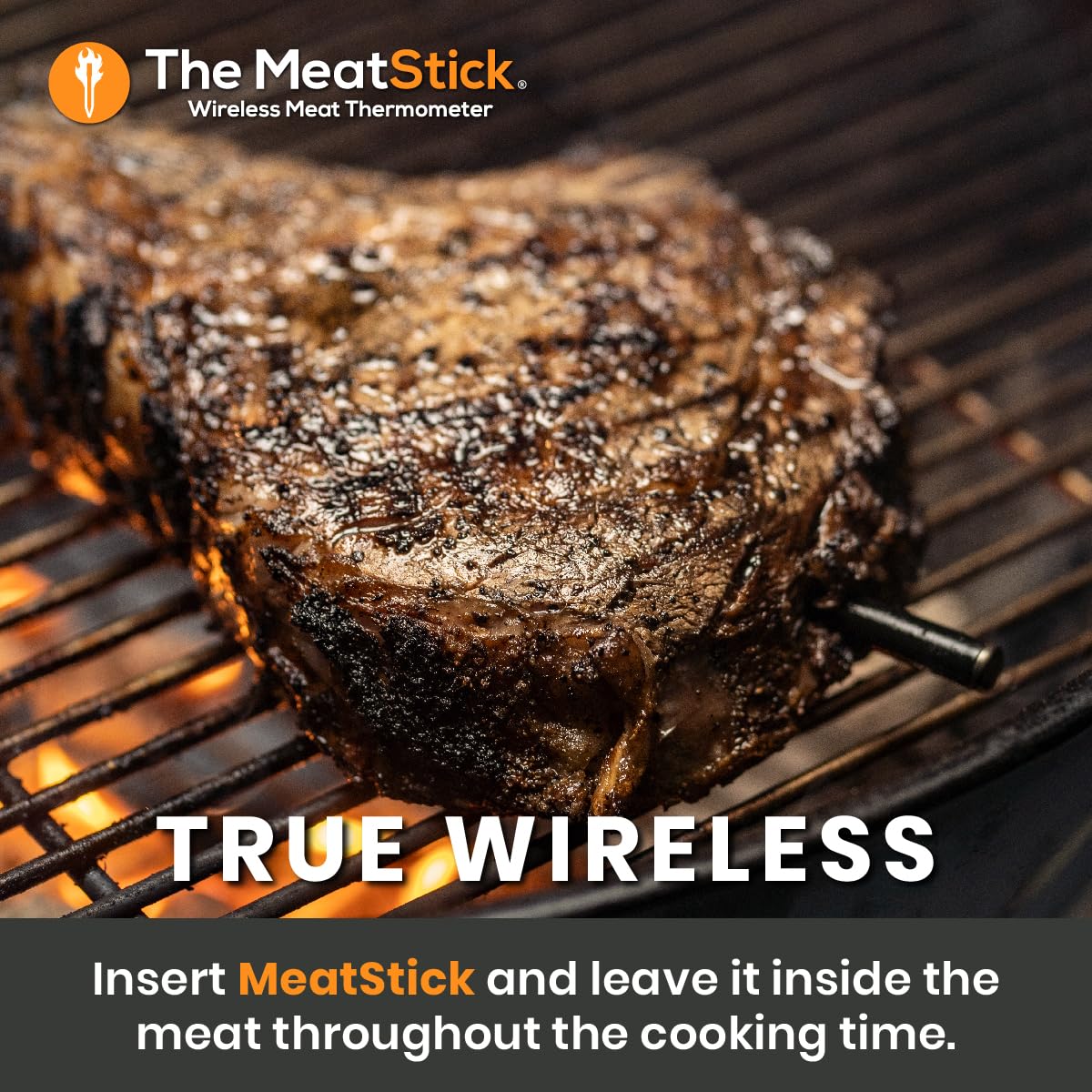 MeatStick WiFi Pro Set - 2-Probe Smart Wireless Meat Thermometer with Bluetooth | Unlimited Range Digital Food Probe for Smoking, Grilling, BBQ, Air Fryer, Deep Frying, Oven & Rotisserie | Perfect for Home Chefs & Outdoor Cooking Enthusiasts
