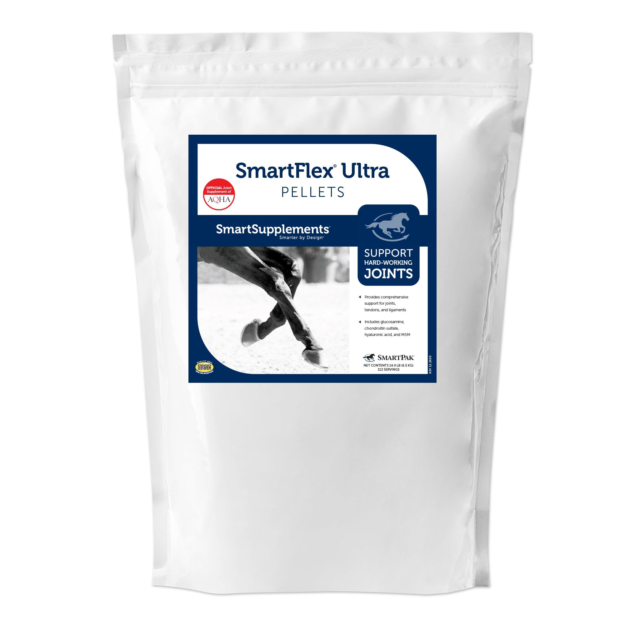 SmartFlex Ultra Pellets - Premium Horse Joint Supplement with Glucosamine, Chondroitin Sulfate & MSM for Performance Horses - 14.4lb Bag for Training, Racing & Show Jumping Support