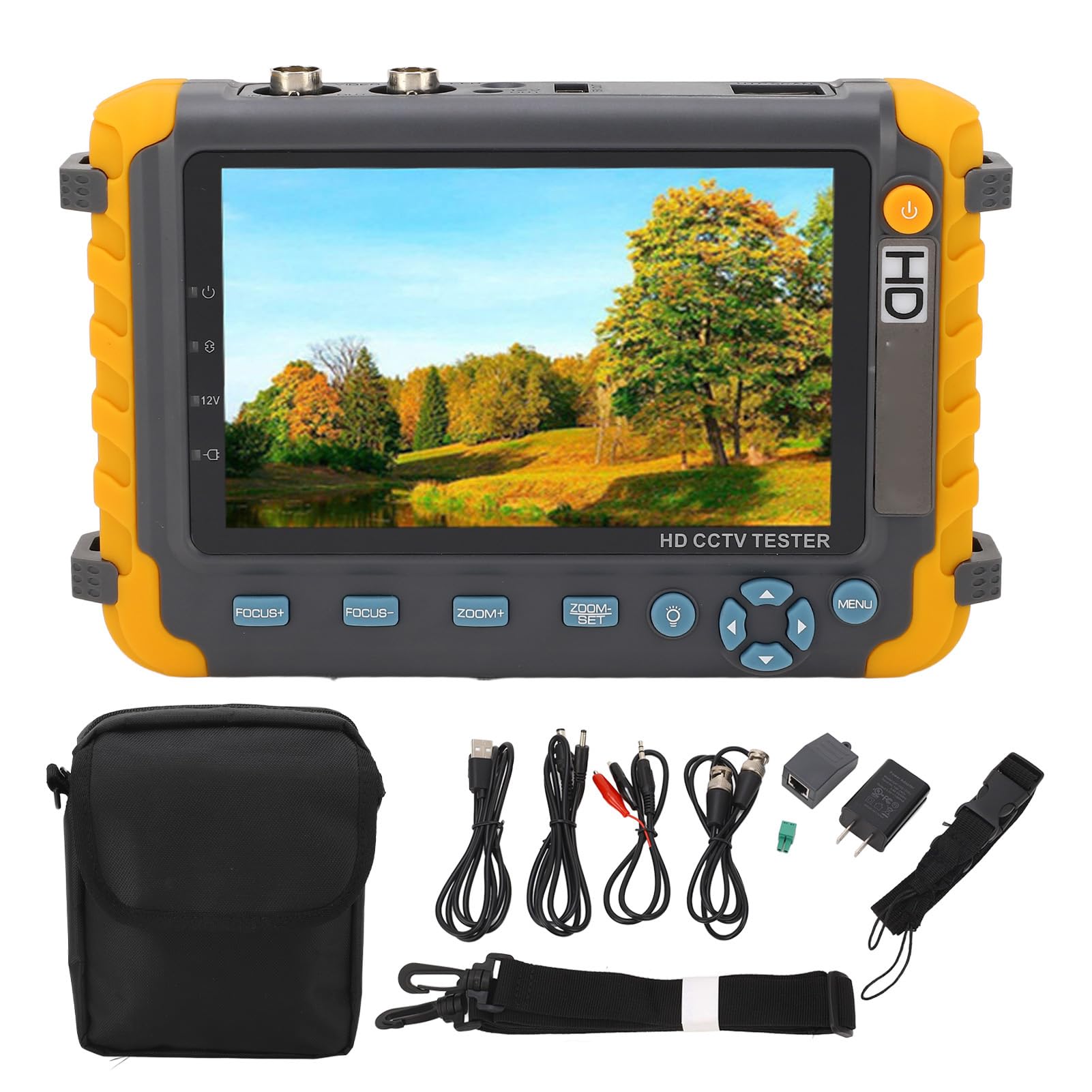 **DPOFIRS 5-Inch 4-in-1 CCTV IP Camera Tester Monitor - 8MP AHD/TVI/CVI/VGA/IP Camera Tester with UTP Cable Test, 1080P Video Tester - Ideal for Security System Installation & Maintenance (Model: DPOFIRS9BN72GZUI1)**