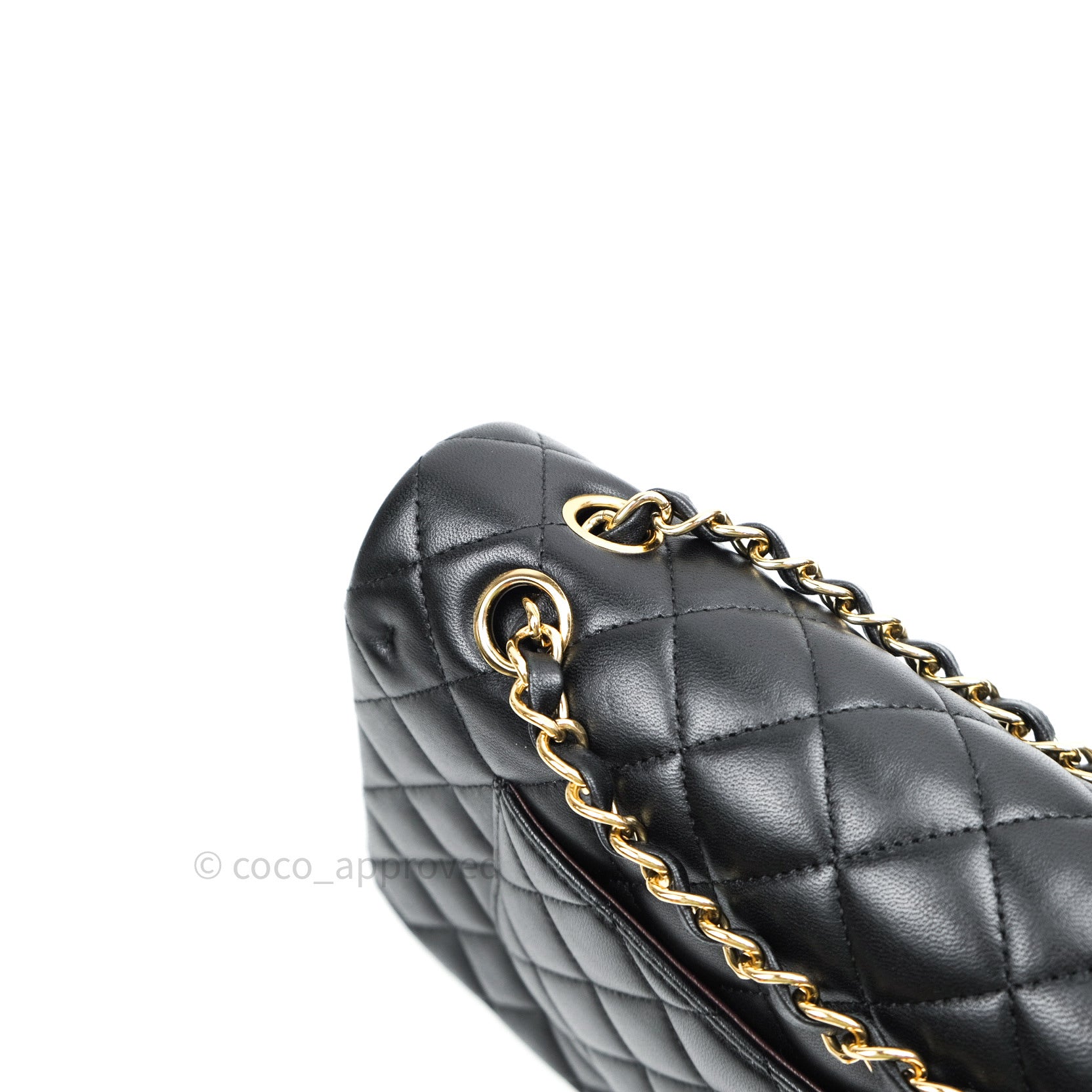 Chanel Classic Medium/Large Double Flap Bag - Black Lambskin Leather with Gold Hardware | Luxury Designer Handbag for Women, Perfect for Evening Events & Special Occasions