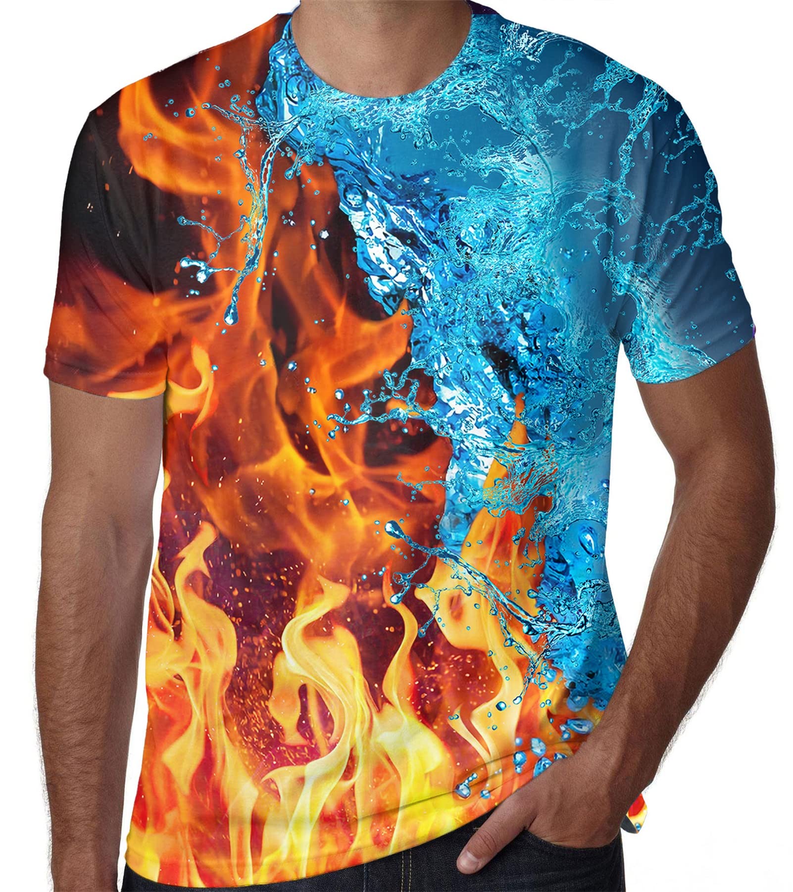 SYAIMN Unisex 3D Printed Graphic T-Shirt - Funny Colorful Summer Tee for Men & Women | Casual Wear, Street Fashion, Gift Idea