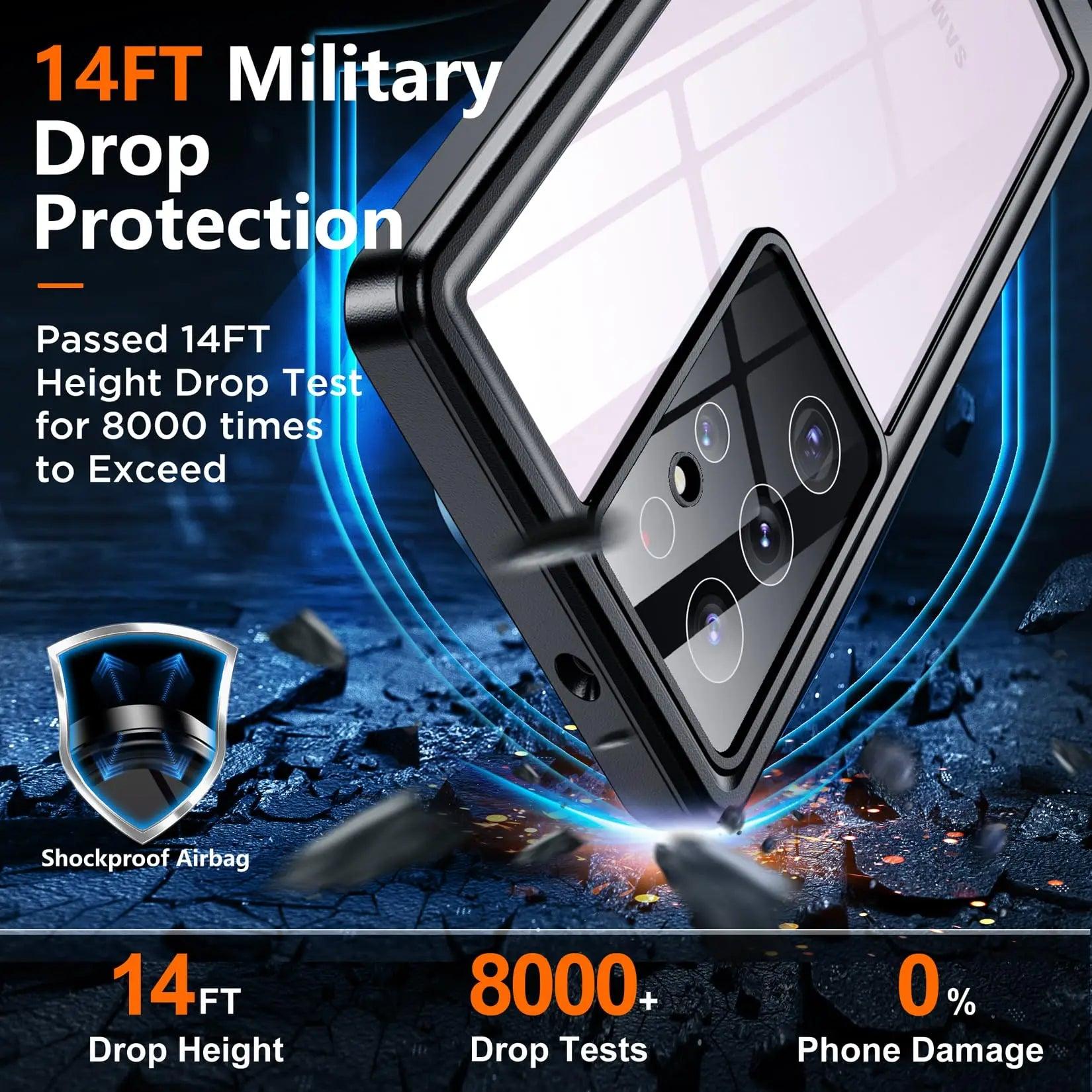 Samsung Galaxy S24 Plus Waterproof Case IP68 Rated - Shockproof & Dustproof Protective Cover for Outdoor, Travel, and Daily Use