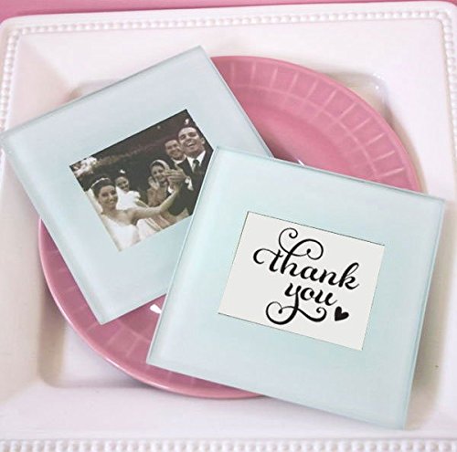 Personalized Glass Photo Coasters - Custom Picture Drink Coasters Set of 4 - 3.5
