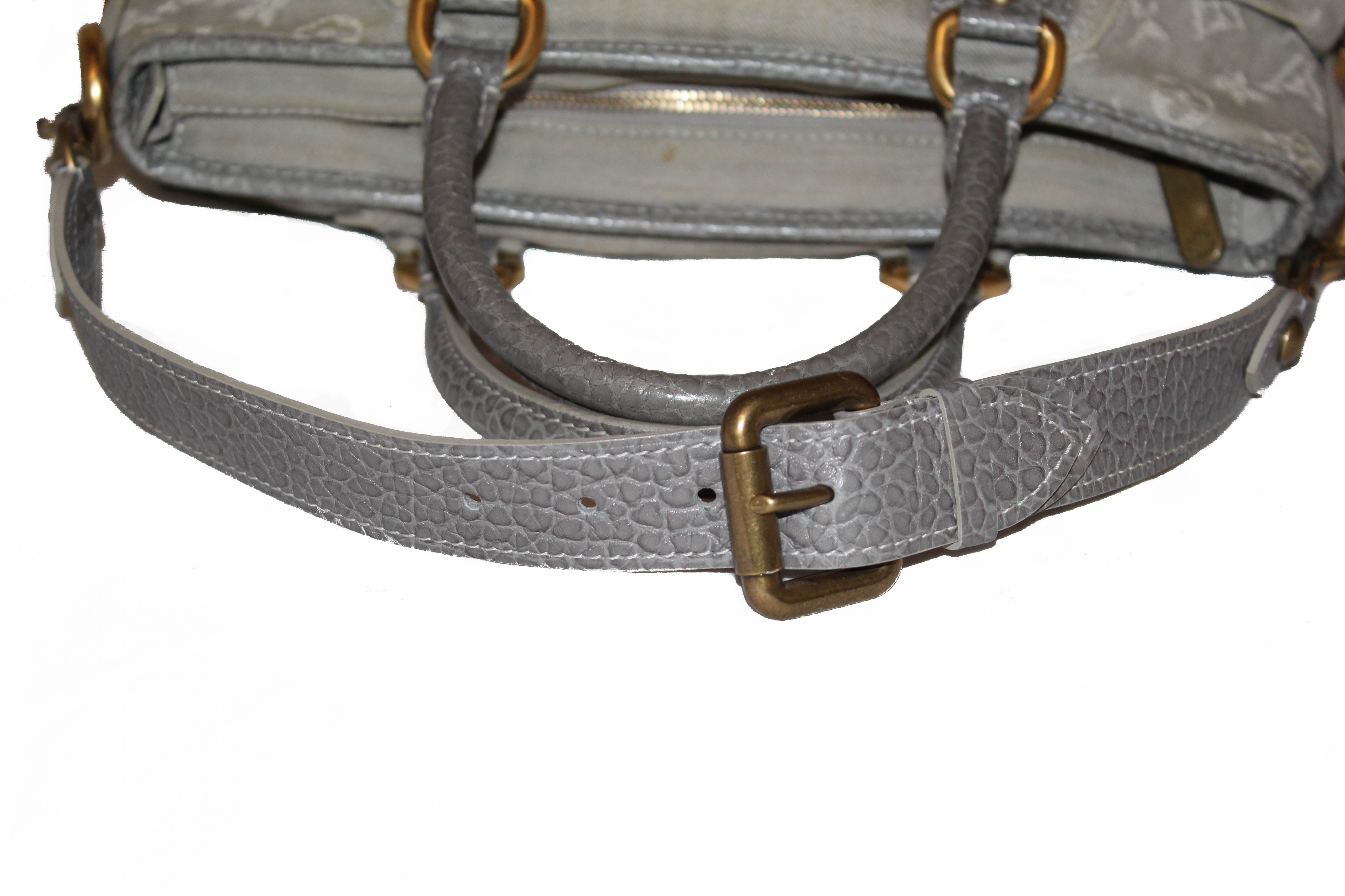 Authentic Louis Vuitton Denim Grey Cabby PM Handbag & Shoulder Bag - Luxury Designer Crossbody Purse for Women, Perfect for Work, Travel & Everyday Use