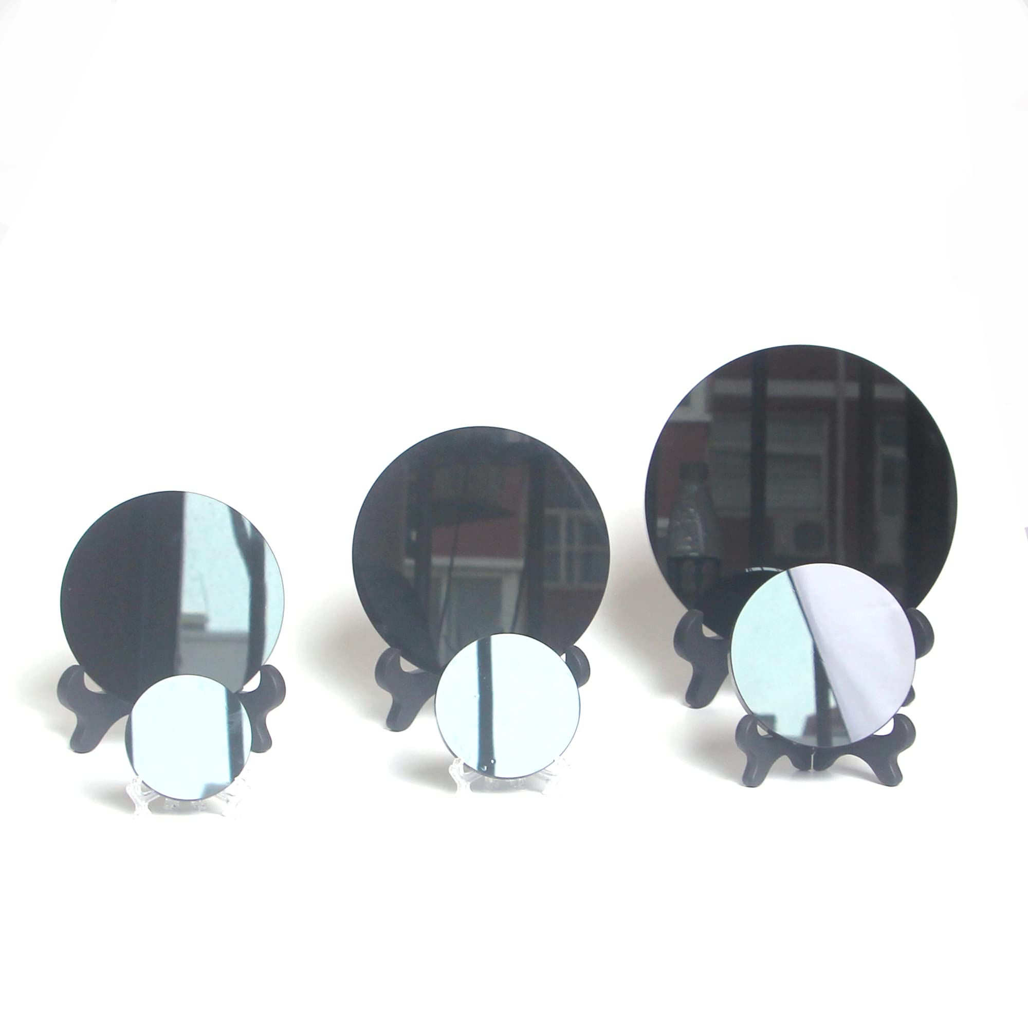 Handmade Natural Obsidian Mirror - 60mm (2.36 Inch) Black Crystal Scrying Mirror for Divination & Spiritual Practices - Perfect for Meditation, Energy Work & Psychic Readings