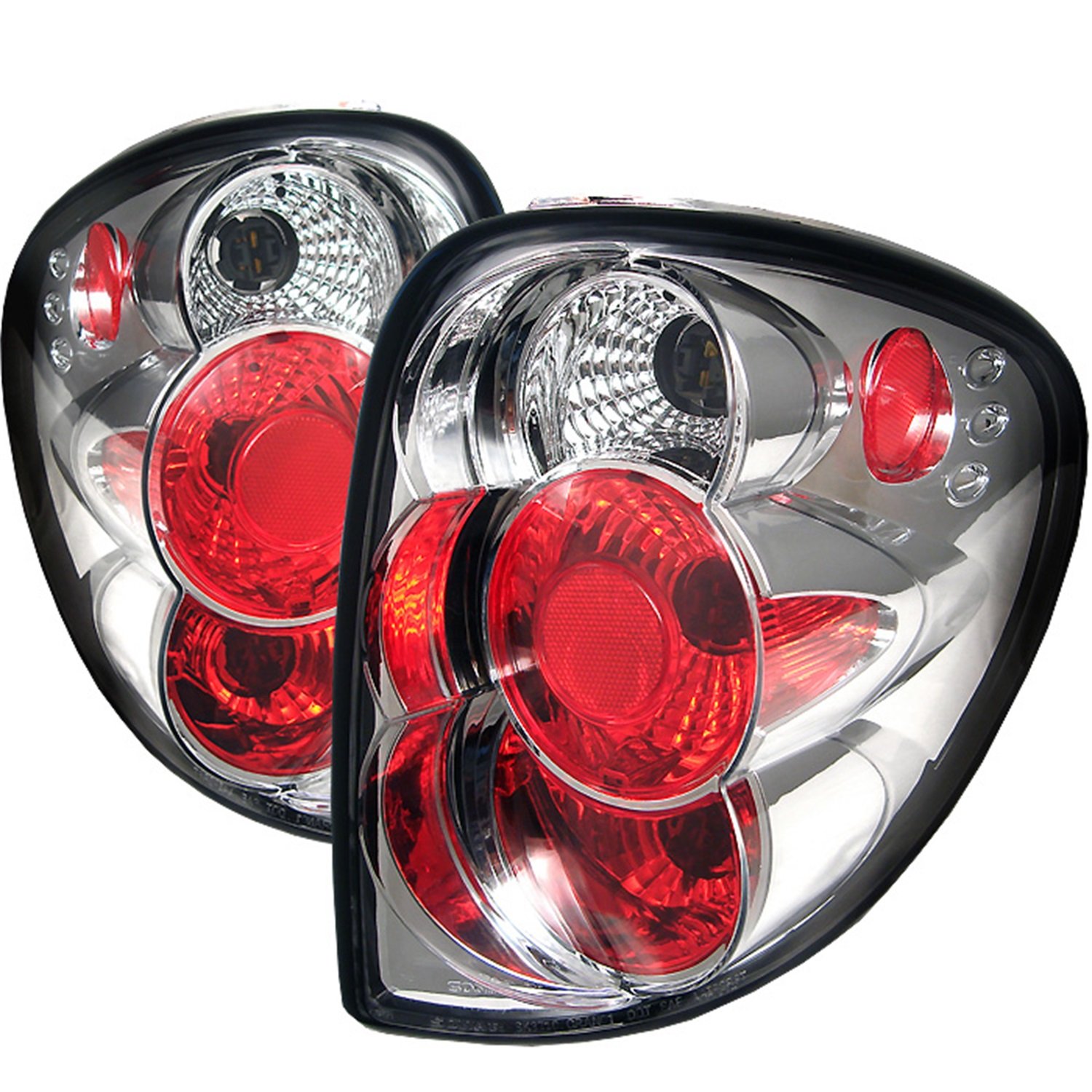 SPYDER Euro Style LED Tail Lights - Chrome/Clear Lens - Compatible with BMW, Mercedes, Audi - Enhances Vehicle Style & Night Visibility for European Car Enthusiasts - Perfect for Night Driving, Car Shows & Custom Builds