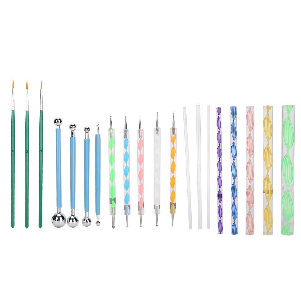 Professional Nail Art Dotting Pen Set - Portable Acrylic Nail Design Tools for DIY Mandala & Dotting Patterns | Perfect for Nail Artists & Enthusiasts | Home Salon & Professional Nail Studio Use