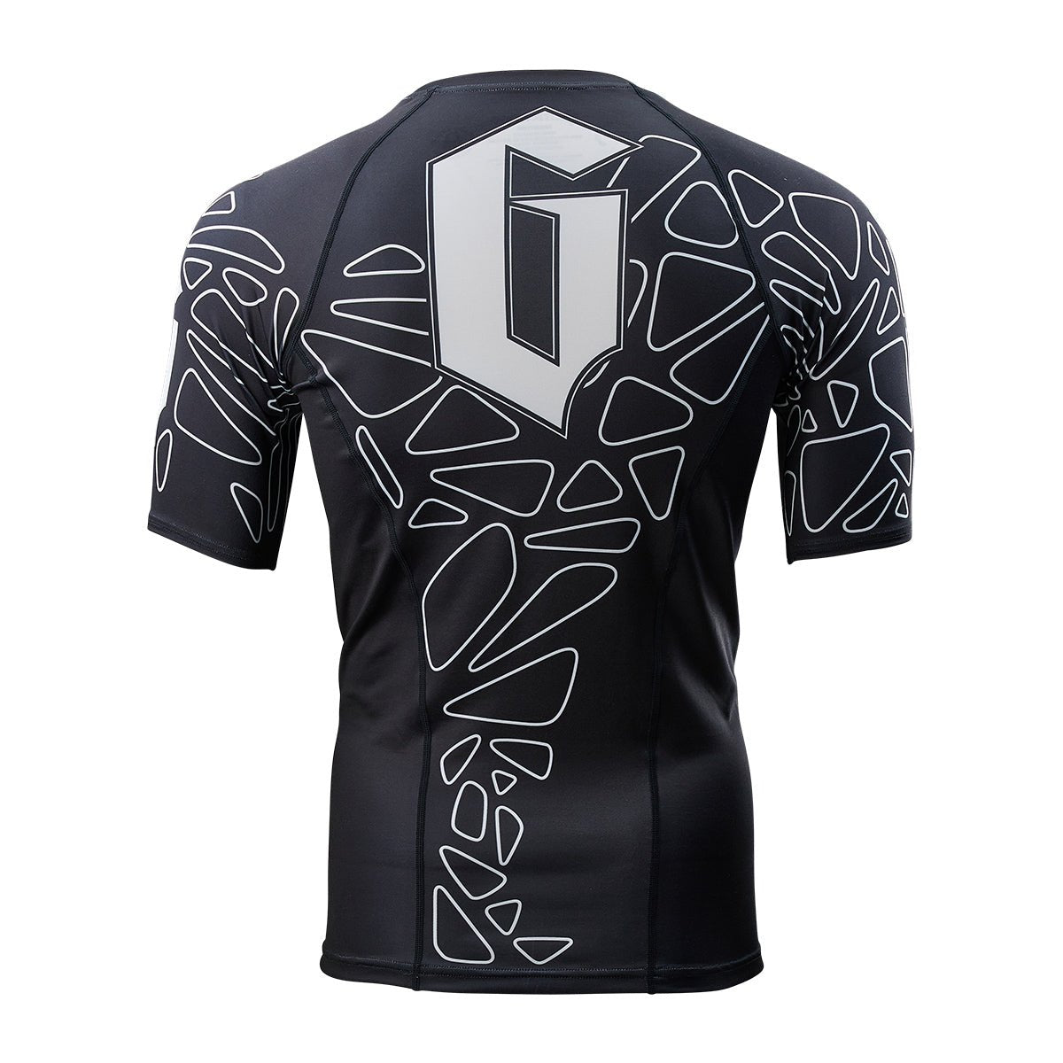Gameness Men's Short Sleeve Pro Ranked Rash Guard - BJJ MMA Training Shirt for Grappling, Jiu-Jitsu & Combat Sports - Moisture Wicking & UV Protection