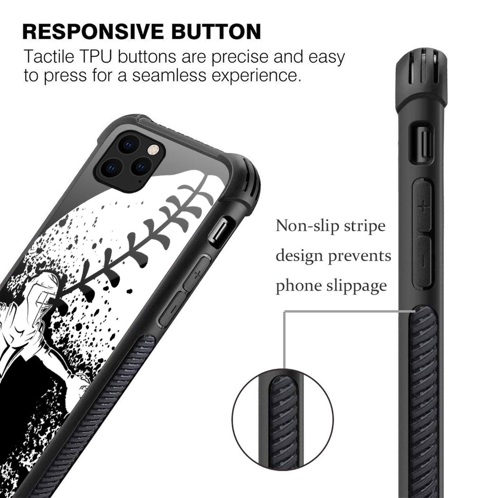 CARLOCA iPhone 12 Pro Case - Shockproof Baseball Catcher Design Protective Cover for iPhone 12/12 Pro | Anti-Scratch, Durable Protection | Perfect for Home, Office & Outdoor Use