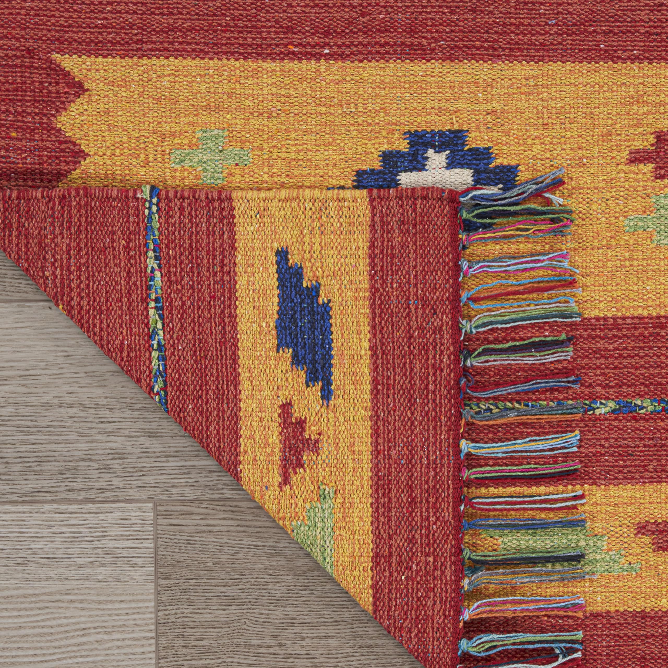 Nourison Baja Tribal Yellow/Red 6'6