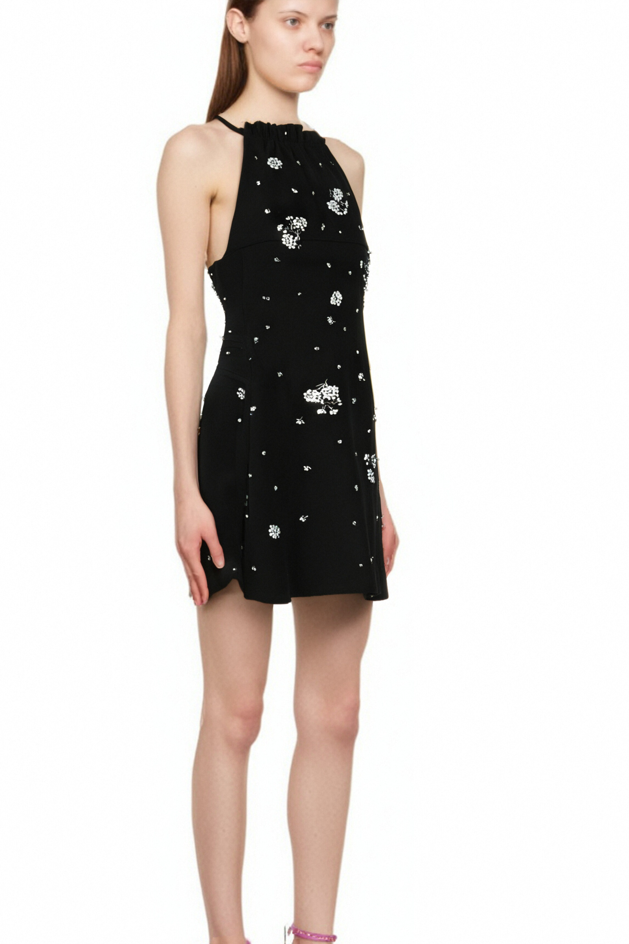 Ariane Crystal Embellished Scoop Back Mini Dress - Elegant Party & Evening Wear for Women