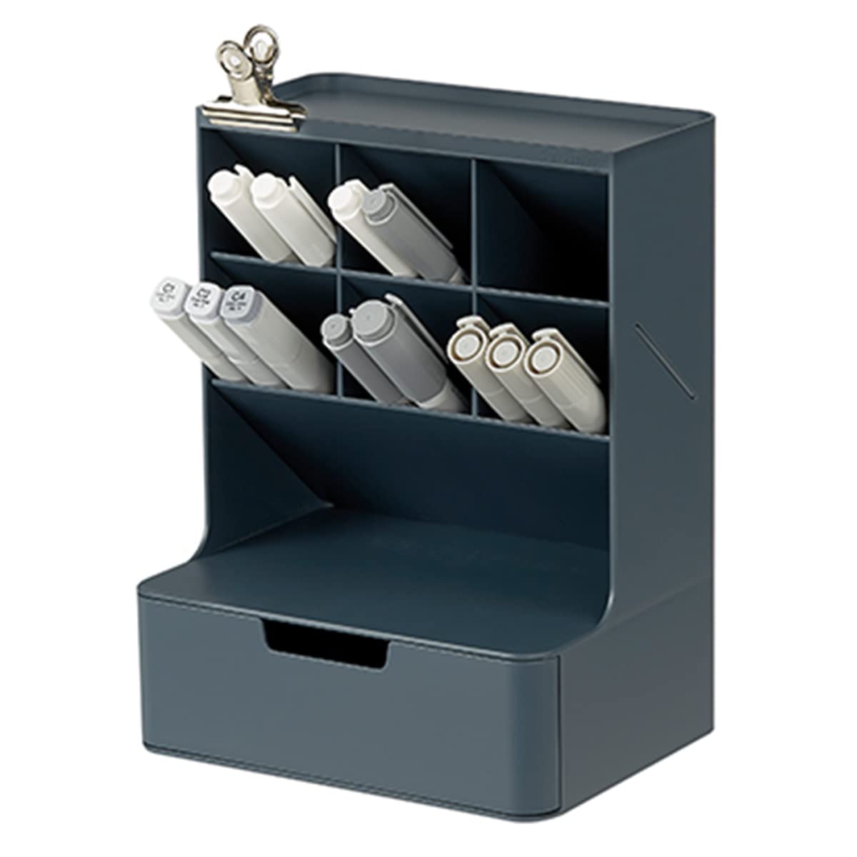 Korean-Made Blue Desk Organizer - Office Supplies Storage for Neat Workspace | Perfect for Home, Office & Study Organization