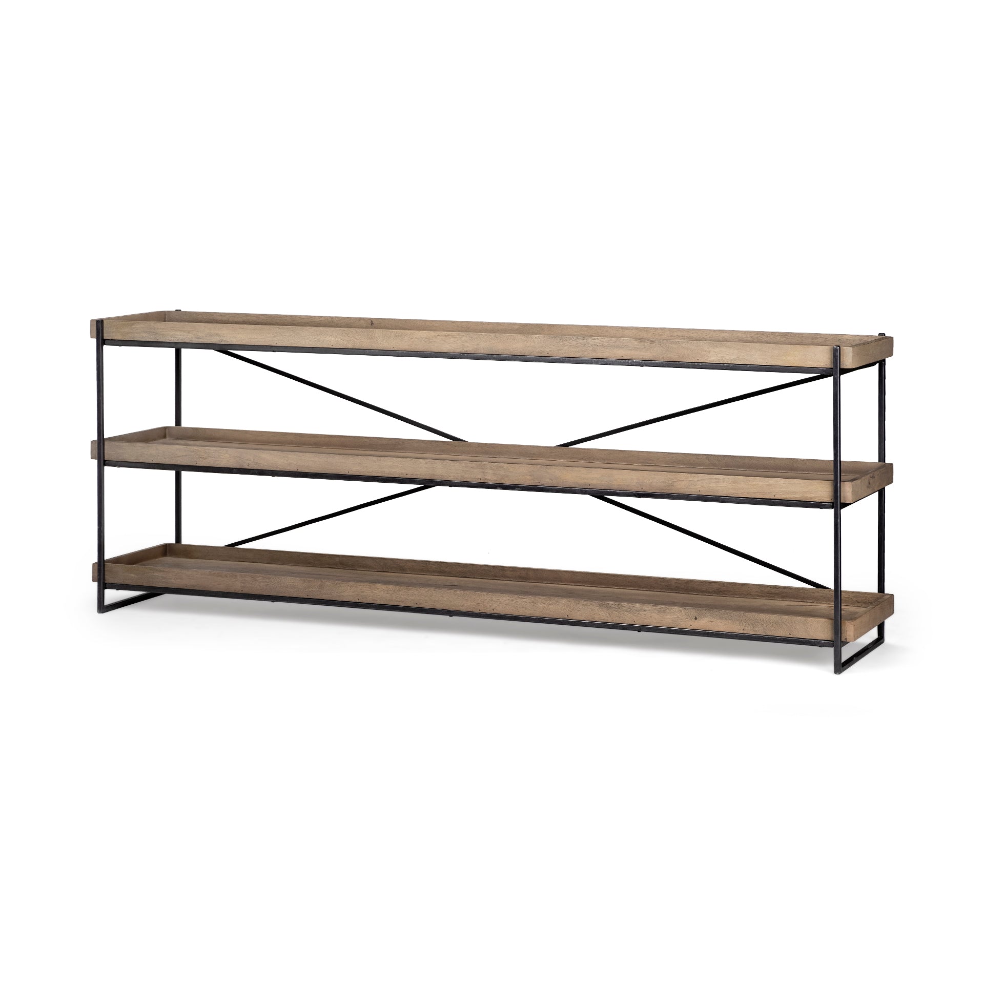Modern Trey 1 Console Table - Slim Entryway Sofa Table with Storage Shelf | Perfect for Hallway, Living Room & Apartment Decor
