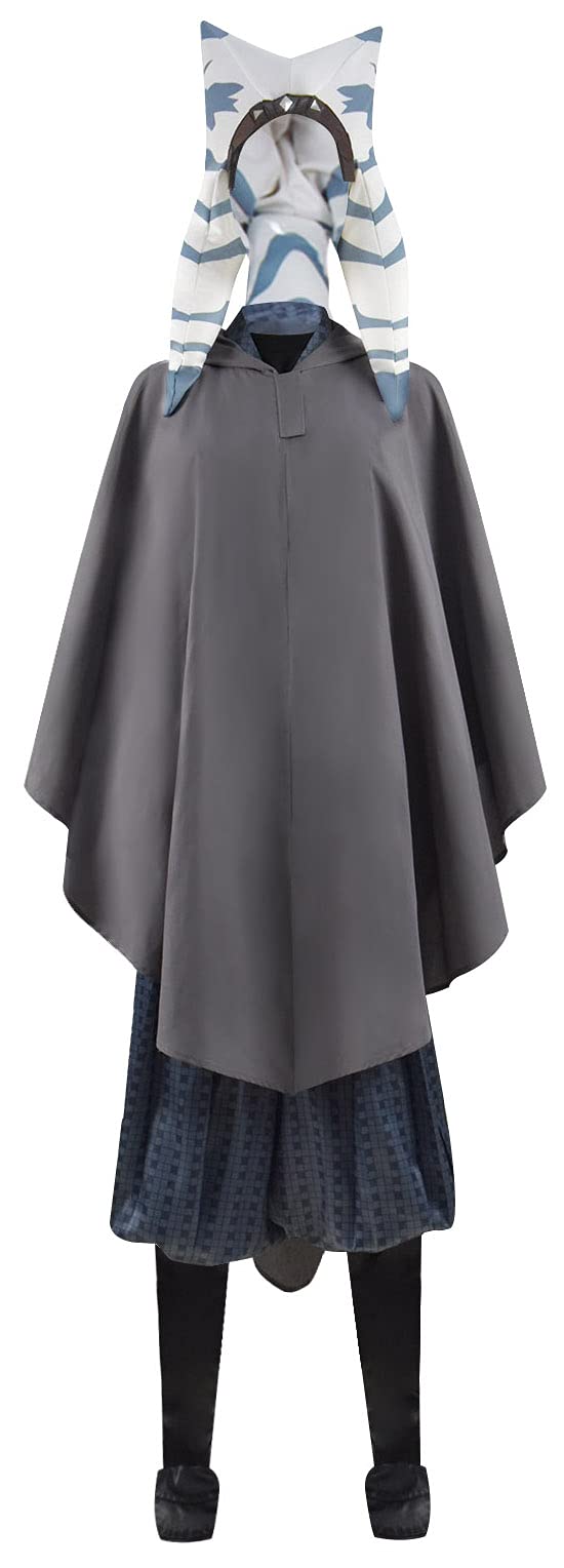 Women's Jedi Robe Costume Outfit - Full Set Tano Cloak for Halloween Cosplay, Star Wars Party & Costume Events