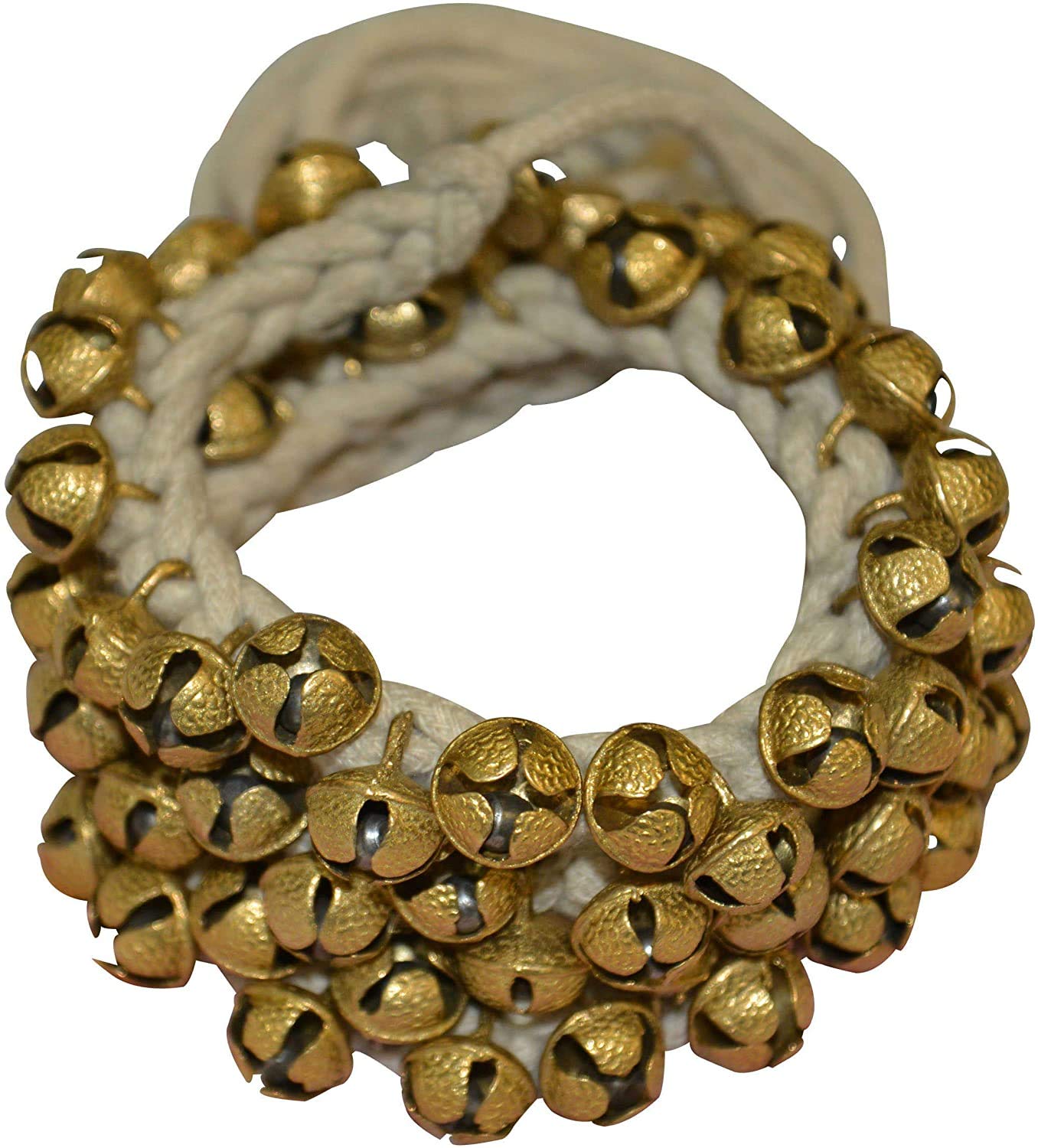 Kathak Ghungroo Anklet Pair - 100 Bells (50+50) with Cotton Cord - 12 No. Big Bells for Indian Classical Dance | Perfect for Kathak Performances, Dance Practice, and Cultural Events