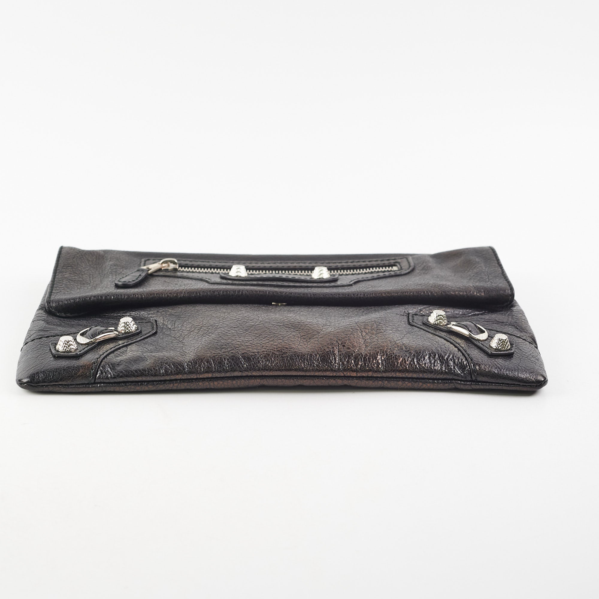 Balenciaga City Clutch Bag - Black Iridescent Leather Crossbody Purse for Women | Fashionable Evening Bag for Parties & Date Nights