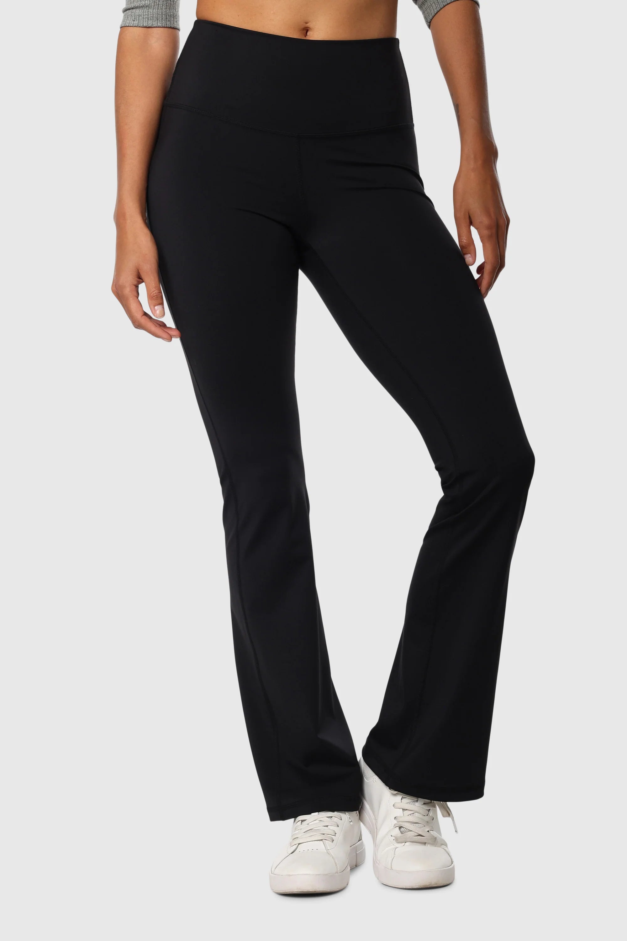 High Waist Flared Leggings for Women - Stretchy Black Yoga Pants with Side Pockets | Perfect for Yoga, Workouts & Casual Wear