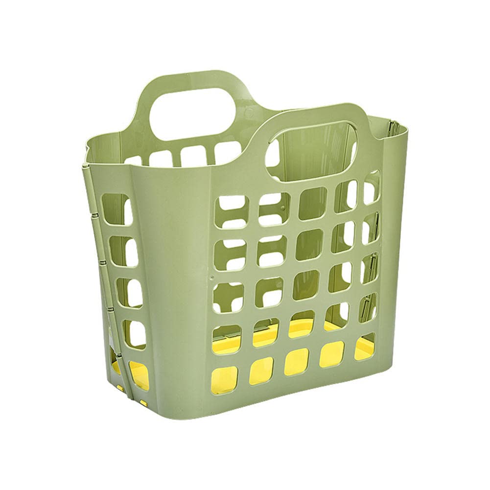 Foldable Plastic Laundry Basket - Large Dirty Clothes Hamper, Toy Storage Organizer & Vegetable Basket for Bathroom, Bedroom, and Household Use | Wall Mountable Space-Saving Solution for Kids' Toys, Laundry & Sundries Organization