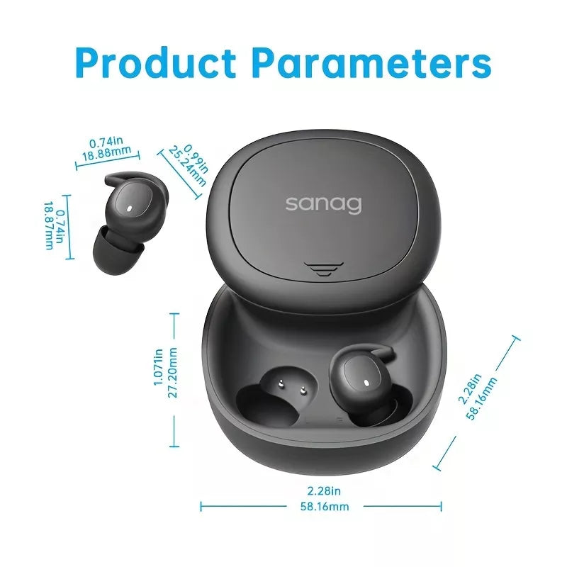 Sanag T42S Pro Wireless Bluetooth Earbuds with Noise Cancellation, Hi-Fi Stereo Sound, 30H Playtime for Running, Gym, Workout & Travel - Perfect for iPhone & Android Phones