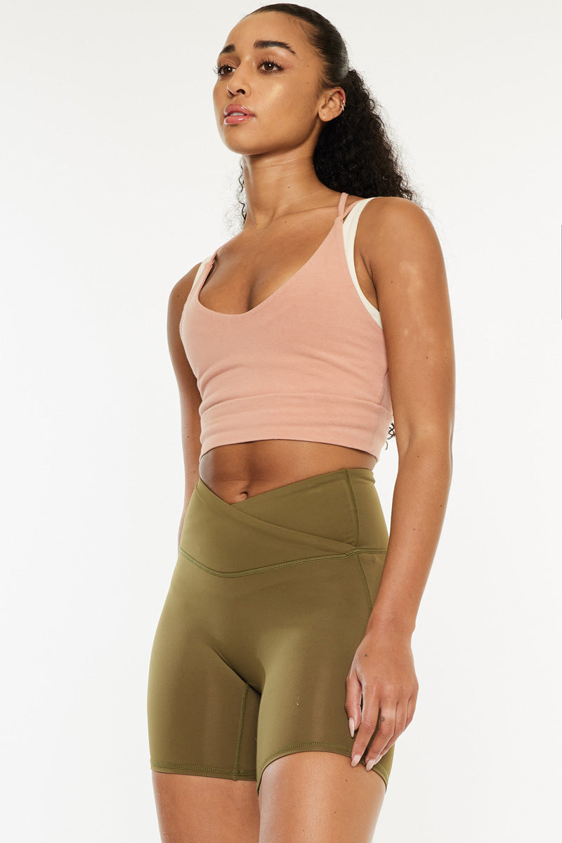 Neptune Mid Rise Active Shorts for Women - High Waist Yoga Running Workout Shorts with Pockets - Perfect for Gym, Jogging, and Lounge Wear