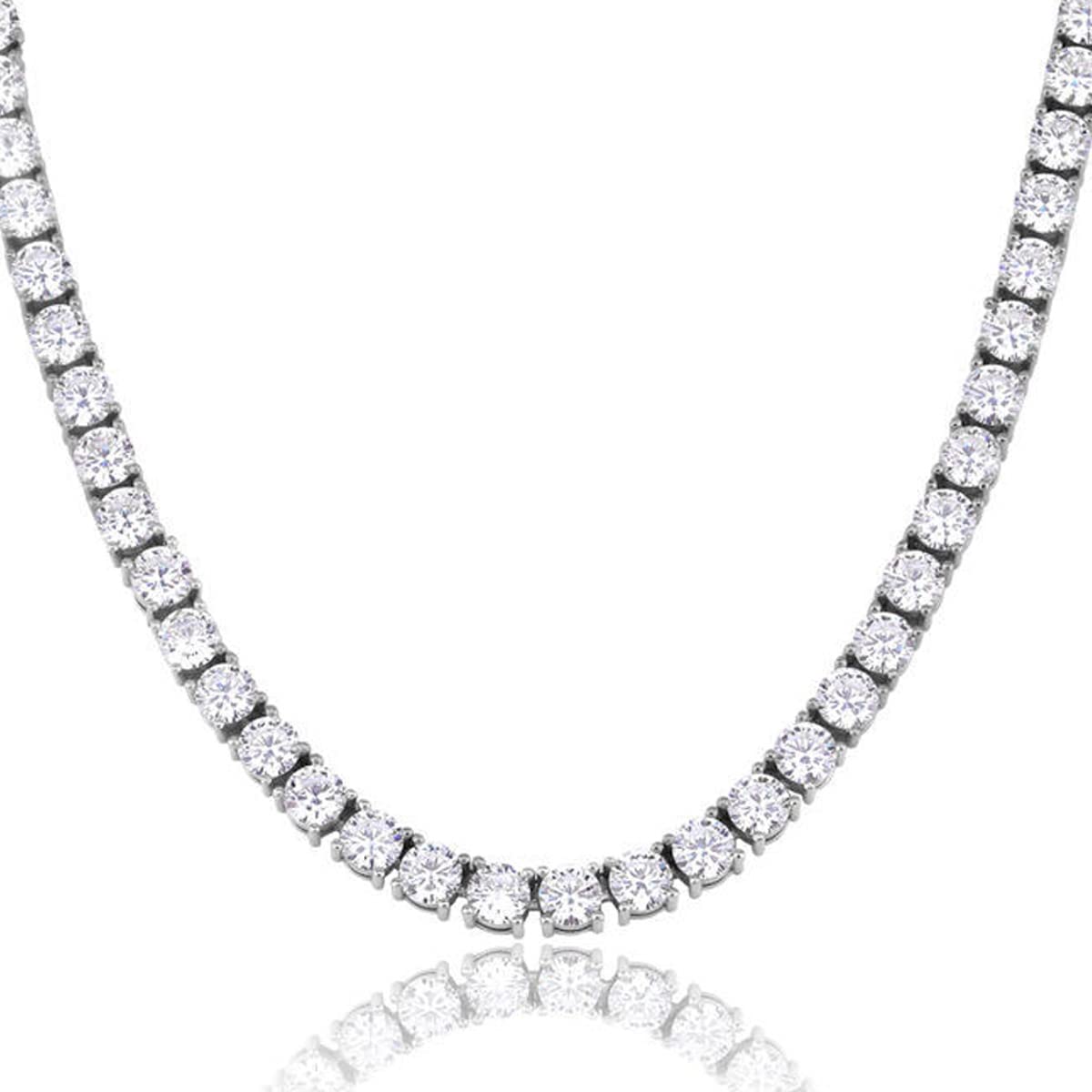 Elegant Tennis Necklace for Women & Men - Cubic Zirconia Bling Chain with VVS Rhinestones | Perfect for Parties, Weddings & Date Nights