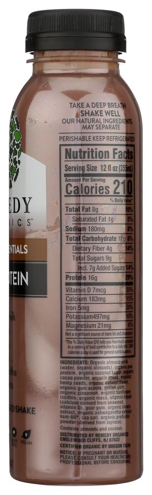 Organic Cacao Essentials by REMEDY ORGANICS - 12 Fl Oz | Antioxidant-Rich Superfood Drink for Energy & Recovery | Perfect for Post-Workout, Morning Boost & Healthy Lifestyle