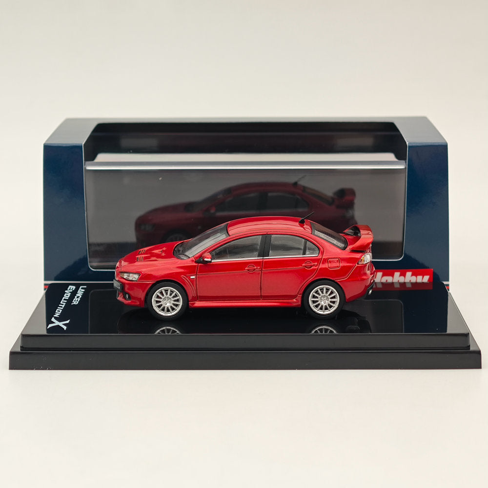 1/64 Mitsubishi Lancer Evolution X Phantom Red Metallic Diecast Model Car - Limited Collector's Edition for Car Enthusiasts & Display - Perfect for Showcases, Gifts, and Racing Collections