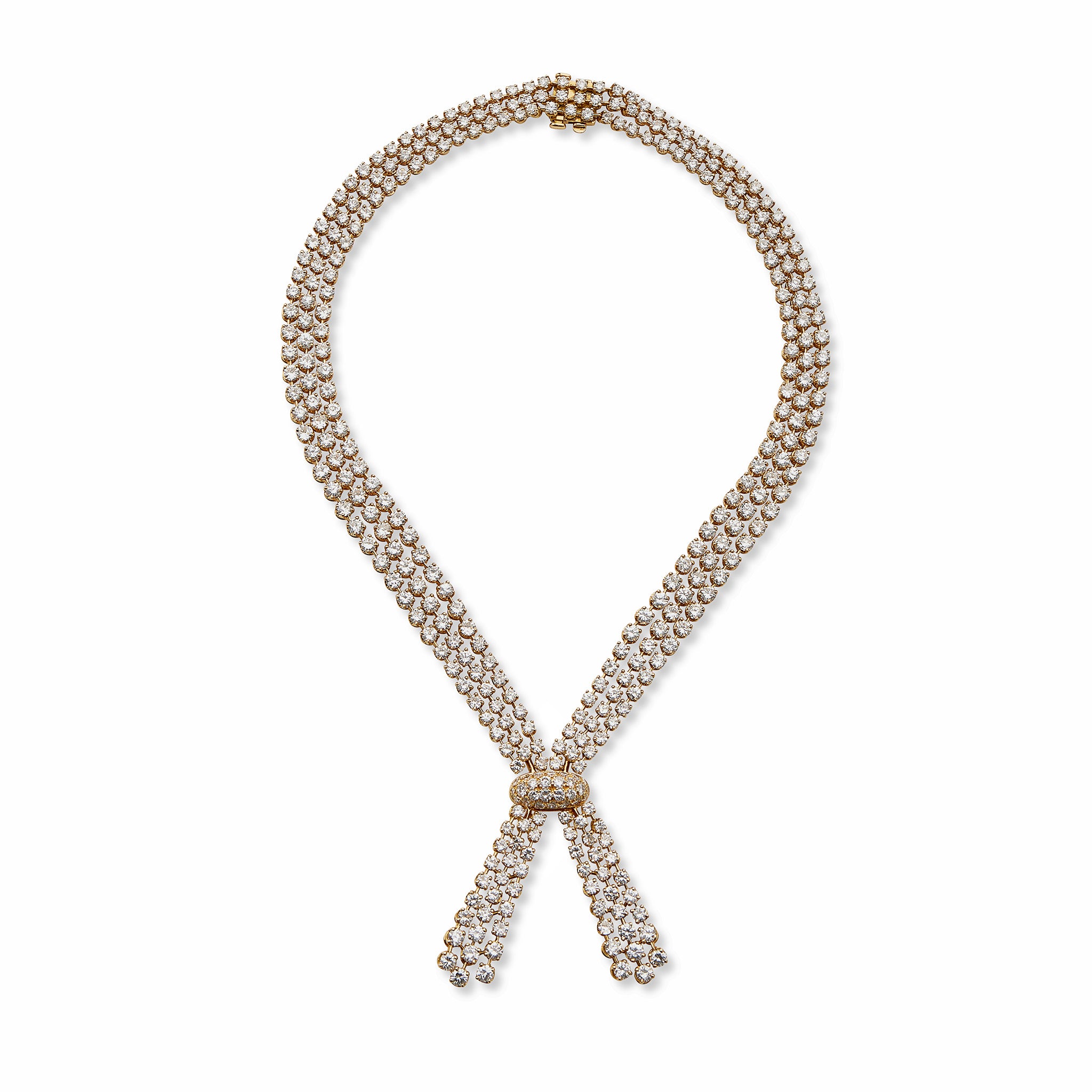 Cartier Paris Diamond Tassel Necklace - 18K Gold Plated Luxury Pendant for Women | Elegant Jewelry Gift for Anniversary, Wedding & Special Occasions | Perfect for Evening Parties, Date Nights & Formal Events