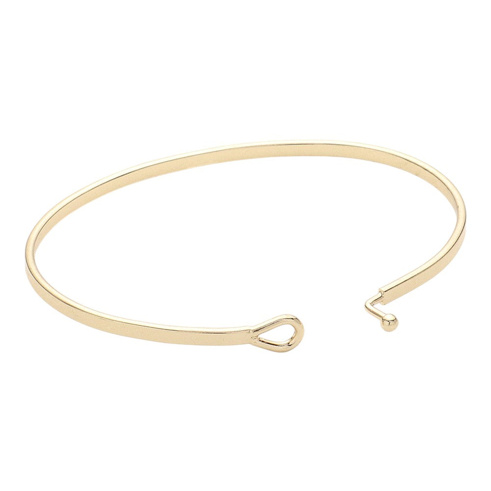 Always in My Heart Thin Metal Hook Bracelet - Dainty Adjustable Charm Bracelet for Women, Minimalist Jewelry Gift for Her - Perfect for Everyday Wear, Date Nights & Special Occasions