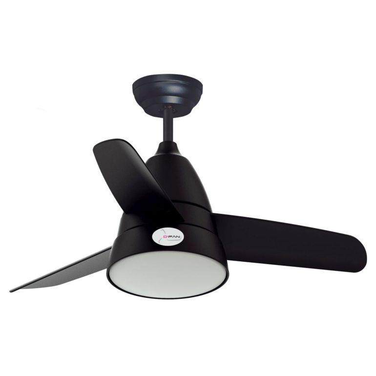D'Fan 5013BK 36 Inch Modern Ceiling Fan with Remote Control - Energy Efficient Indoor Cooling for Bedroom, Living Room, and Office Spaces